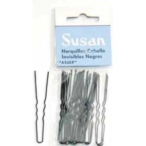 HORQUILLA NEGRO BOLSA 18 uds SUSAN INVISIBLE cx50