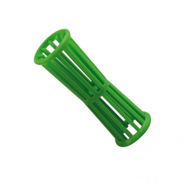 BIGUDI PLASTICO ESTRIADO verde 12uds hasta fin de existencias