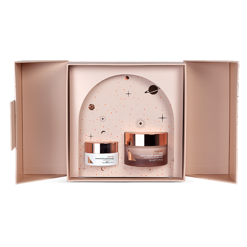 DDP ICON TIME Kit antiedad (crema redensificante 50 ml + contorno ojos 15 ml)